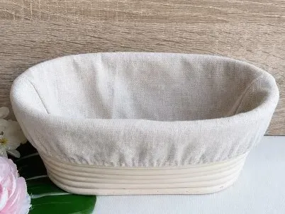 RT1425-XS ตระกร้า ทรงรี พร้อมผ้า L21*W15*H8 CM