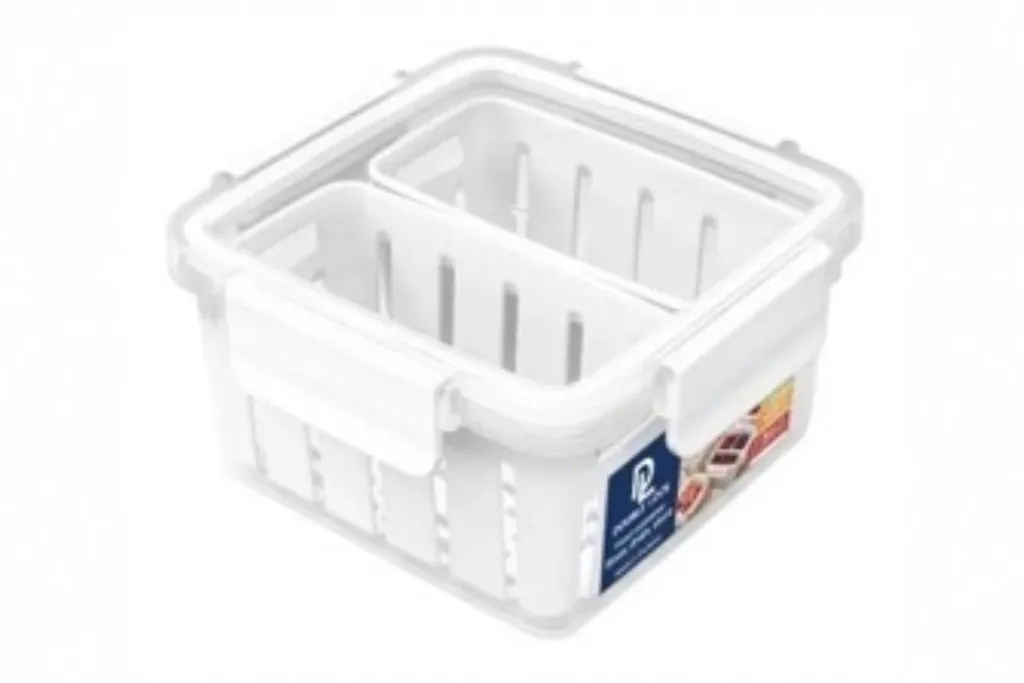 DL กล่องอาหาร 9712 สีขาว 920ml. (15.4x15.4x8.4 ซม.) 1*24
