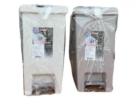 BIN220 ถังขยะแบบเหยียบเปิดมือ 20ลิตร สีครีม 25x35x43cm.(1*6)