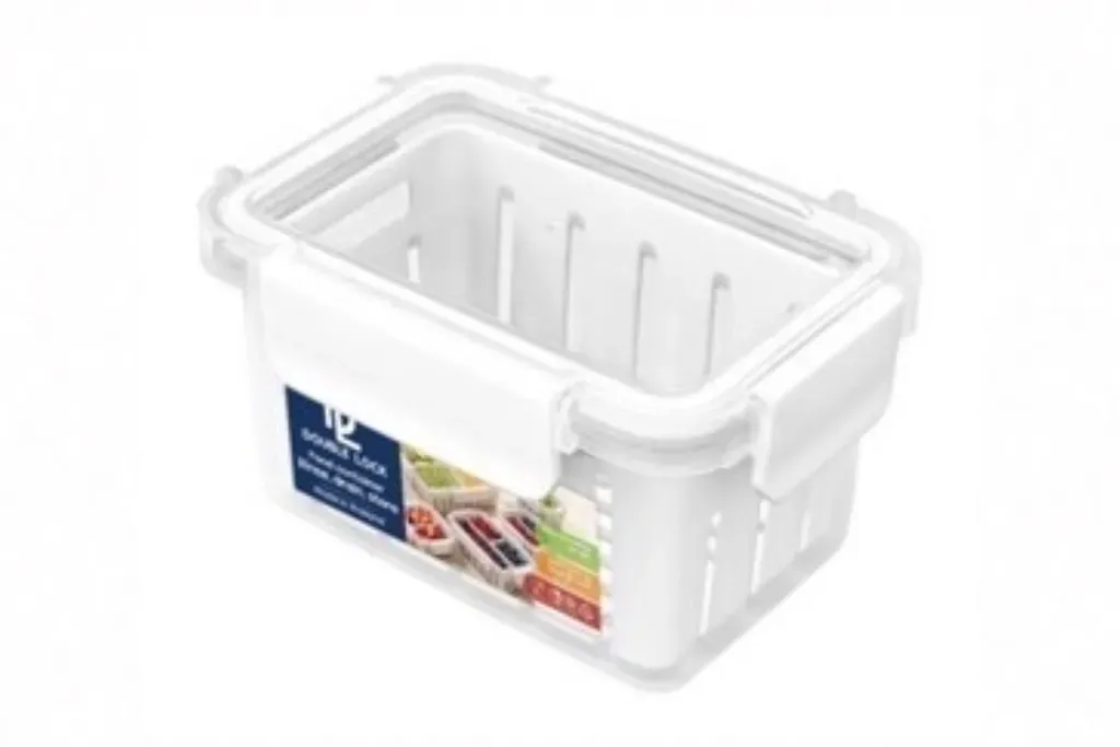 DL กล่องอาหาร 9713 สีขาว 600ml. (10.6x15x8.4 ซม.) 1*24