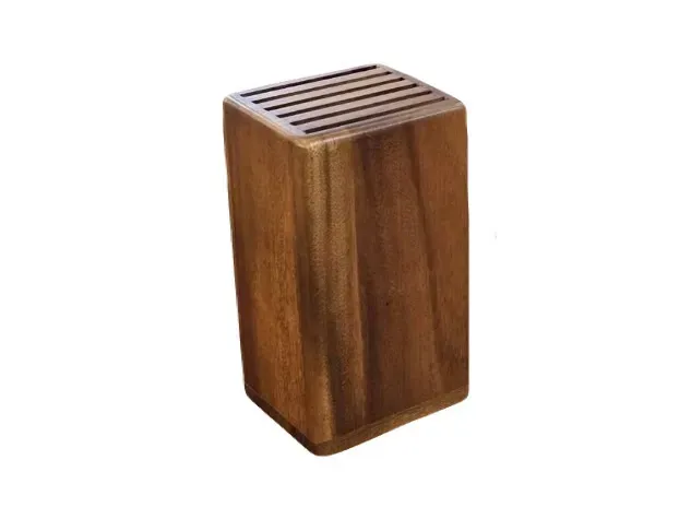 กล่องเสียบมีดไม้ 6 ช่อง สีน้ำตาล (21x10.5x12.5cm)