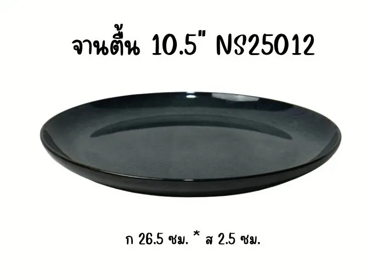 (S)NS25012 จานตื้น 10.75" คลื่นคราม #S6909