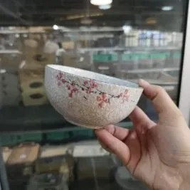 (S) ถ้วย 5 นิ้ว ซากุระหิมะ กลม #S6902