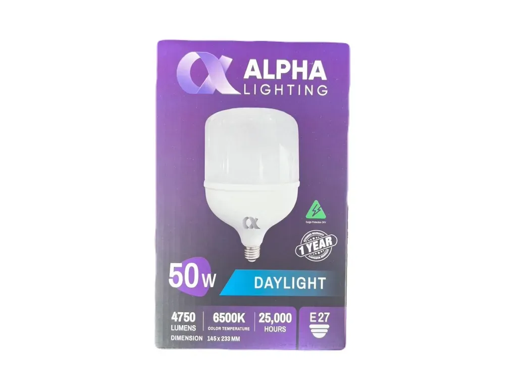 หลอดไฟ ALPHA (LED T-BULB) 50w. แสงขาว