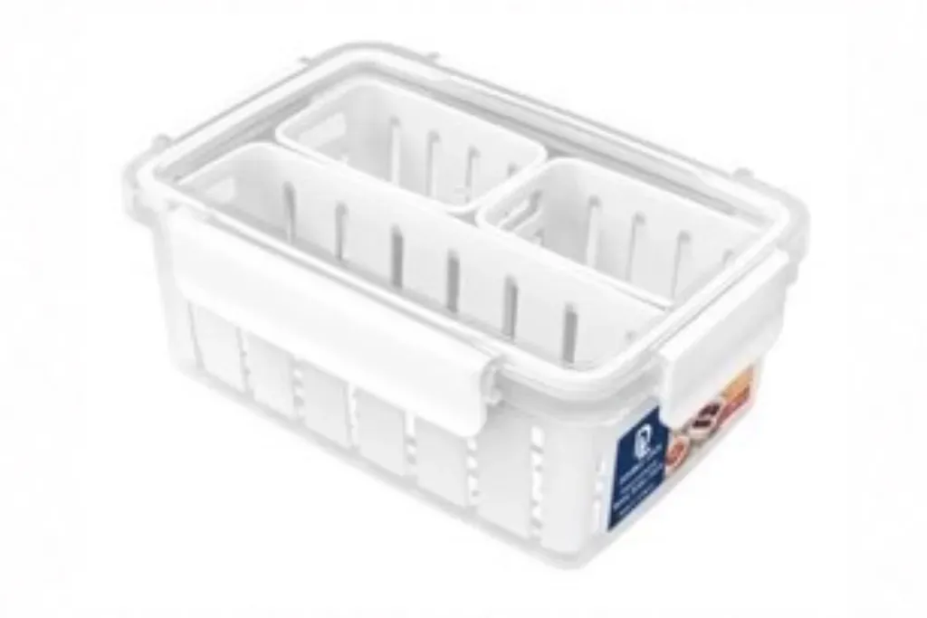DL กล่องอาหาร 9714 สีขาว 1400ml. (14.7x21.4x8.4 ซม.) 1*12